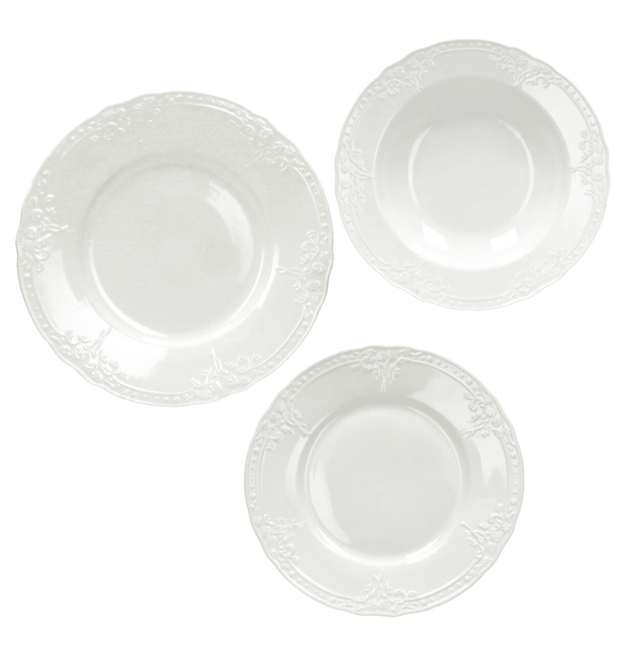 Serviciu de masa 18 piese, Ricordi, Brandani, portelan New Bone China - imagine 7
